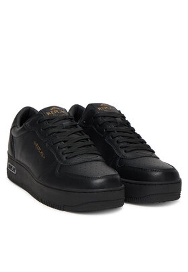 Replay - REPLAY Sneakersy GMZ7P.000.C0001L Czarny. Kolor: czarny. Materiał: skóra