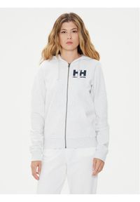 Helly Hansen Bluza W Hh Logo Full Zip Hoodie 2.0 34461 Biały Regular Fit. Kolor: biały. Materiał: bawełna #1
