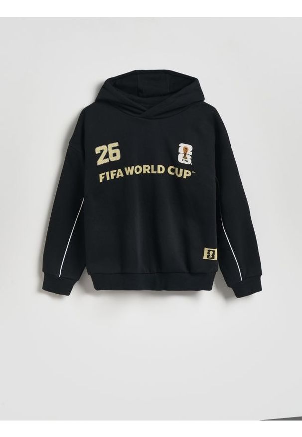 Reserved - Bluza z kapturem FIFA World Cup - czarny. Typ kołnierza: kaptur. Kolor: czarny. Materiał: dzianina, bawełna