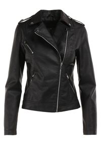 Born2be - Czarna Ramoneska Alisma. Kolor: czarny. Materiał: dzianina. Długość: długie. Styl: klasyczny #5