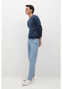 Mango Man - Sweter TENV. Okazja: na co dzień. Kolor: niebieski. Materiał: bawełna, kaszmir, dzianina. Długość rękawa: długi rękaw. Długość: długie. Styl: casual #3