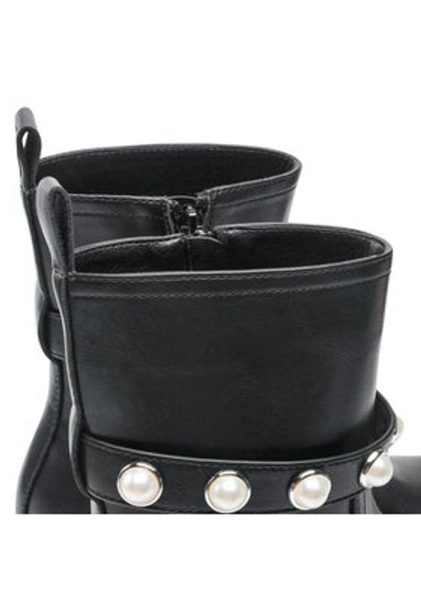 DeeZee Botki WS0903-01 Czarny. Kolor: czarny. Materiał: skóra