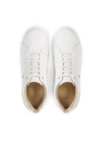 Kazar - Białe sneakersy damskie. Kolor: biały. Materiał: skóra. Szerokość cholewki: normalna #7