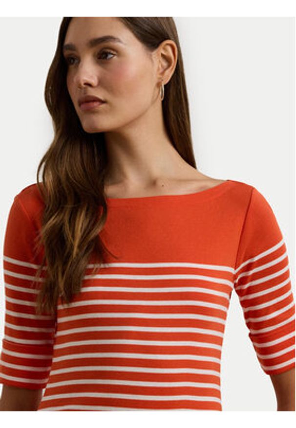 Lauren Ralph Lauren - LAUREN RALPH LAUREN Sukienka codzienna 250957728001 Pomarańczowy Regular Fit. Okazja: na co dzień. Kolor: pomarańczowy. Materiał: bawełna. Typ sukienki: proste. Styl: casual