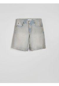 Reserved - Jeansowe szorty loose fit - niebieski. Kolor: niebieski. Materiał: jeans