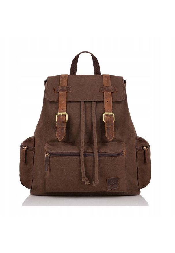 PAOLO PERUZZI - Duży miejski plecak dla mężczyzny vintage Paolo Peruzzi T-24-BR. Styl: vintage