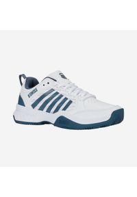 Buty tenisowe męskie K-Swiss Court Express 2 na mączkę. Materiał: skóra, syntetyk, kauczuk. Szerokość cholewki: normalna. Sport: tenis