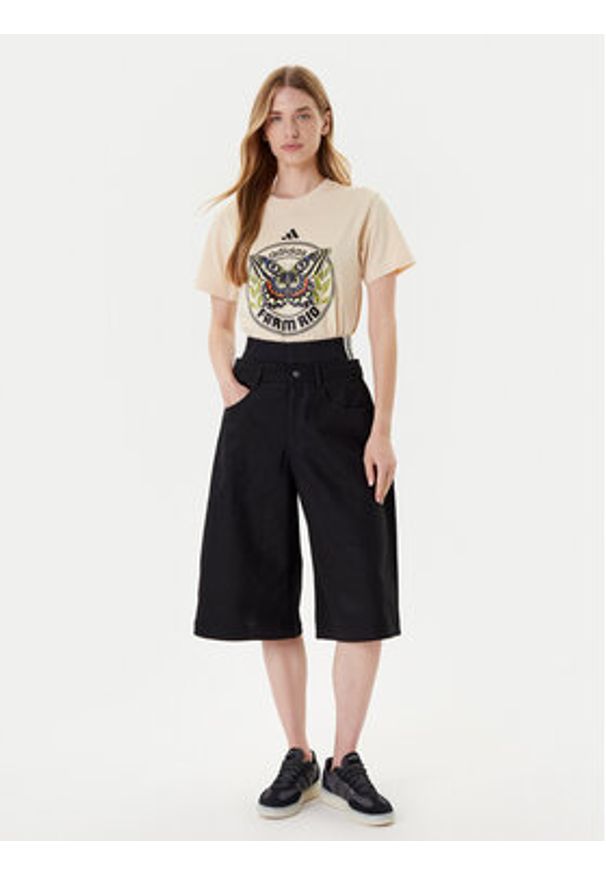 Adidas - adidas T-Shirt FARM Graphic JL8614 Beżowy Regular Fit. Kolor: beżowy. Materiał: bawełna