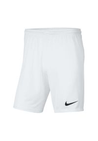 Nike - Spodenki Z Dzianiny Dla Dzieci Park III. Kolor: biały. Materiał: dzianina