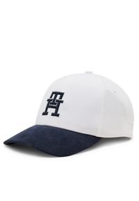 TOMMY HILFIGER - Tommy Hilfiger Czapka z daszkiem Th Imd Brushed 6 Panel Cap AM0AM12301 Biały. Kolor: biały. Materiał: materiał