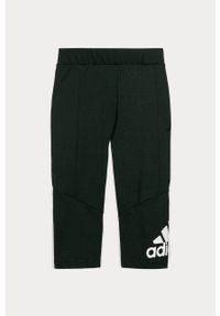 Adidas - adidas - Spodnie dziecięce 104-170 cm. Okazja: na co dzień. Kolor: czarny. Materiał: dzianina. Wzór: nadruk. Styl: casual #1
