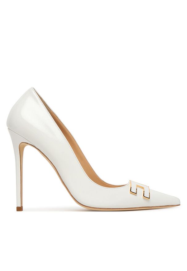 Szpilki Elisabetta Franchi. Kolor: biały. Obcas: na szpilce