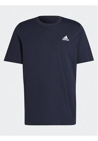 Adidas - adidas T-Shirt Essentials Single Jersey Embroidered Small Logo T-Shirt HY3404 Niebieski Regular Fit. Kolor: niebieski. Materiał: bawełna #4