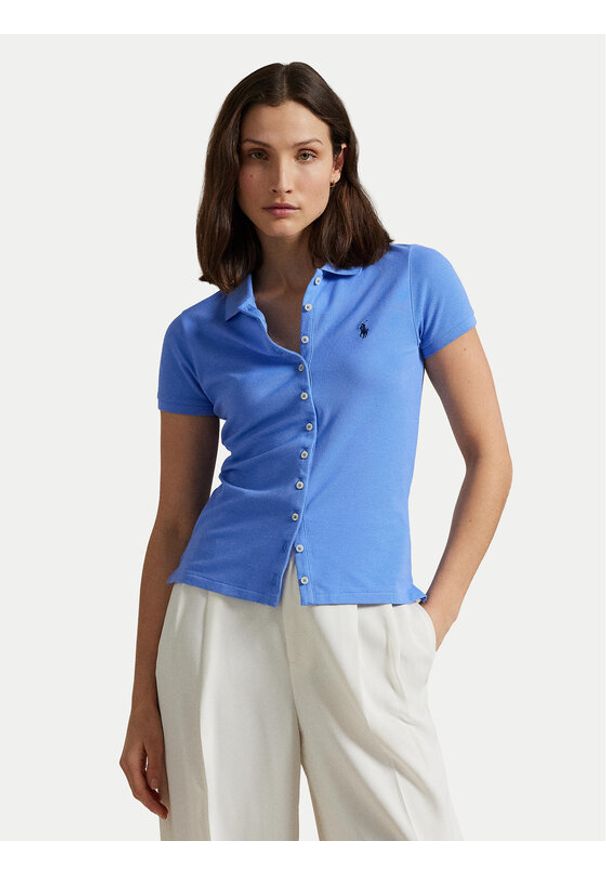 Polo Ralph Lauren Polo 211939272005 Niebieski Slim Fit. Typ kołnierza: polo. Kolor: niebieski. Materiał: bawełna