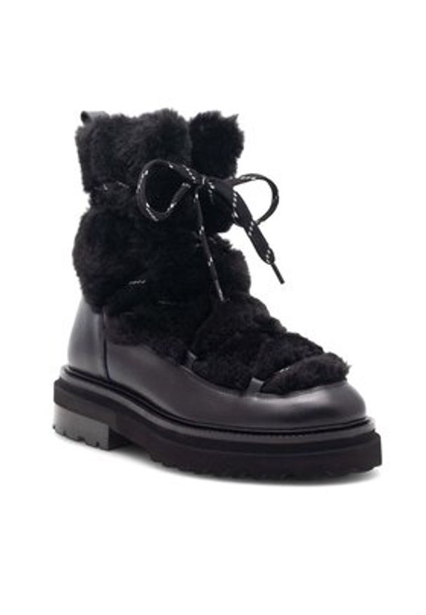 Badura Śniegowce STARK-02W4-013 Czarny. Kolor: czarny. Materiał: skóra