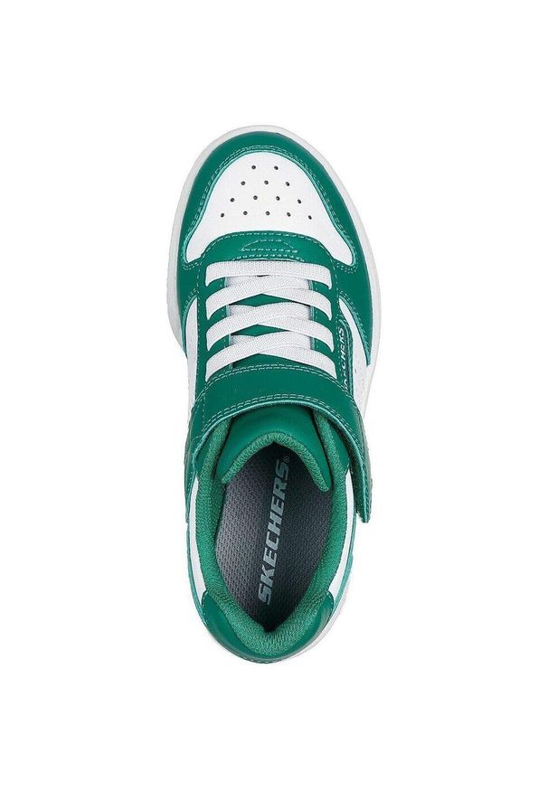 skechers - Adidasy Skechers Quick Street, Dzieci. Kolor: zielony. Materiał: skóra ekologiczna, materiał