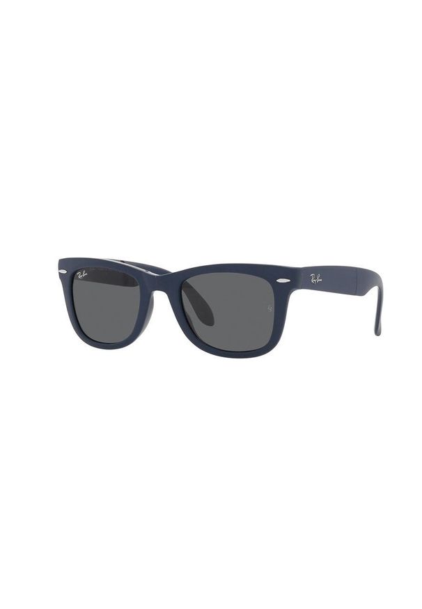 Ray-Ban - Okulary przeciwsłoneczne. Kształt: prostokątne. Kolor: niebieski