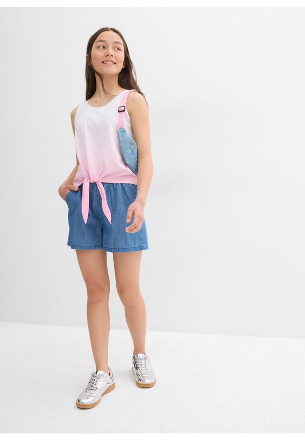 bonprix - Top (2 szt.) z czystej bawełny organicznej. Kolor: różowy. Materiał: bawełna. Sezon: lato