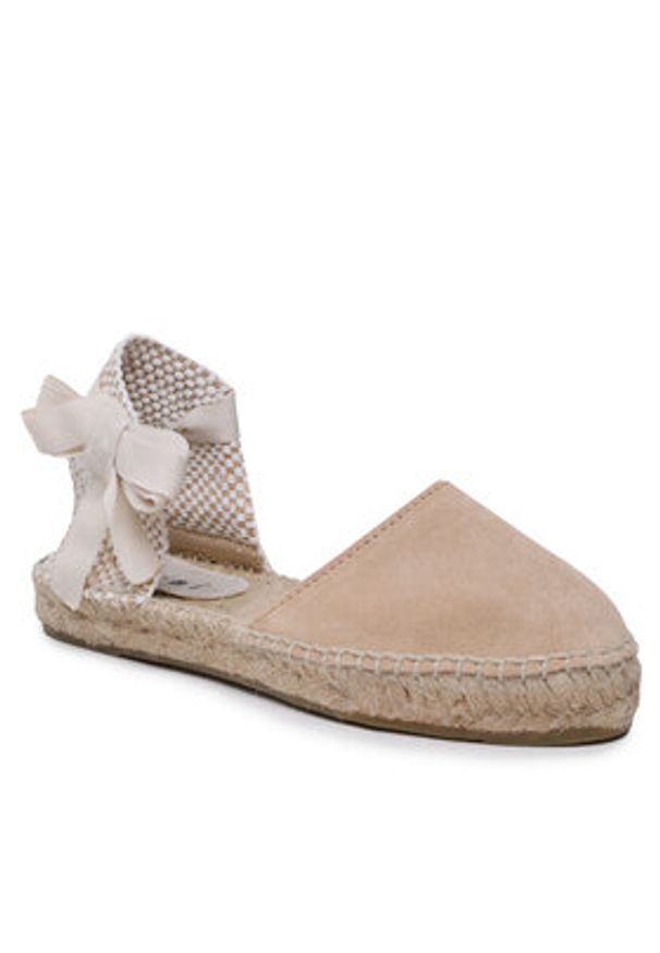 Manebi Espadryle Suede Flat Valenciana Espadrilles K 1.1 P0 Beżowy. Kolor: beżowy. Materiał: skóra, zamsz