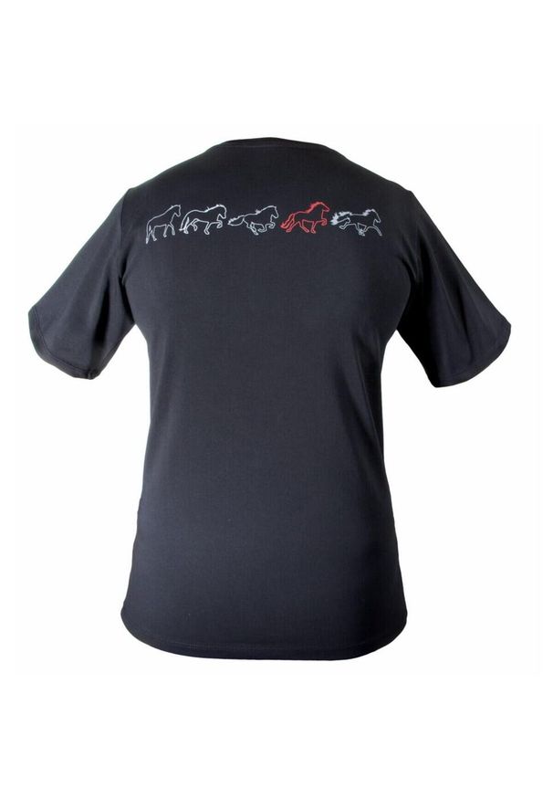 KARLSLUND - Koszulka damska Karlslund Hafnir. Kolor: czarny. Wzór: nadruk