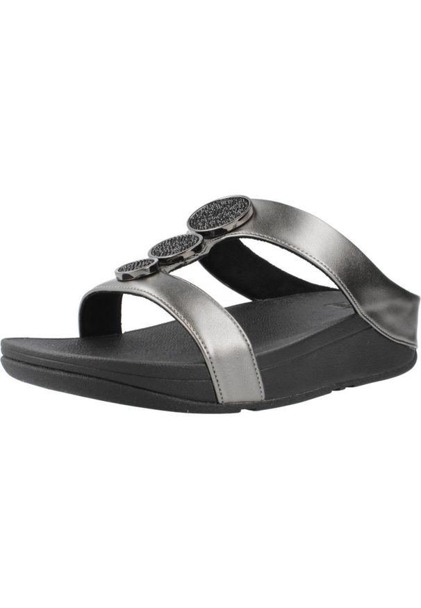 Flip*Flop - Sandały Fitflop Model Halo Bead Circle Kolor Szary. Okazja: na plażę. Kolor: szary. Materiał: syntetyk, tkanina. Styl: sportowy