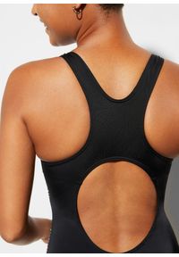 bonprix - Kostium kąpielowy z wstawkami po bokach. Kolor: czarny. Wzór: kolorowy #3