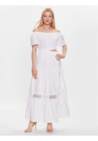 Liu Jo Sukienka letnia WA3081 T4853 Biały. Kolor: biały. Materiał: bawełna. Sezon: lato