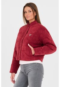 Guess - GUESS Bordowa damska kurtka, Rozmiar L. Kolor: czerwony. Długość: krótkie #10