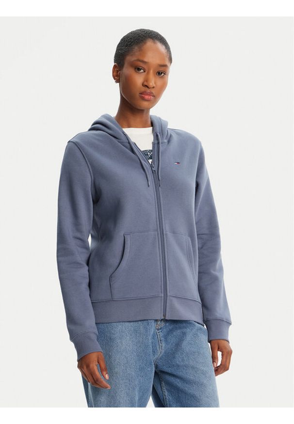 Tommy Jeans Bluza Flag DW0DW19729 Niebieski Regular Fit. Kolor: niebieski. Materiał: bawełna