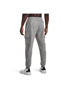 Spodnie Under Armour Rival Fleece Cargo, Mężczyźni. Kolor: szary. Materiał: bawełna, materiał