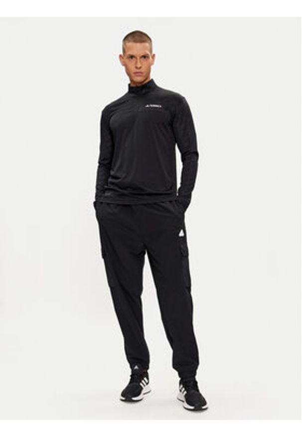 Adidas - adidas Longsleeve Terrex Multi Half-Zip Long-Sleeve Top HT9501 Czarny Slim Fit. Kolor: czarny. Materiał: syntetyk. Długość rękawa: długi rękaw