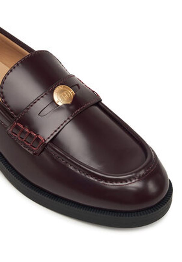 Liu Jo Lordsy Preppy 01 SF5129 PX362 Bordowy. Kolor: czerwony. Materiał: skóra