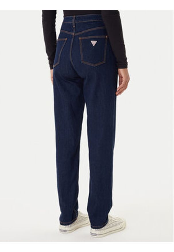 Guess Jeansy W2YA21 D4NH4 Granatowy Tapered Leg. Kolor: niebieski