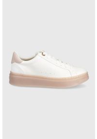 Aldo buty Blushcloud kolor biały. Nosek buta: okrągły. Zapięcie: sznurówki. Kolor: biały. Materiał: guma. Obcas: na platformie