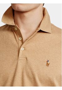Polo Ralph Lauren Polo 710704319086 Beżowy Custom Slim Fit. Typ kołnierza: polo. Kolor: beżowy. Materiał: bawełna