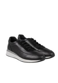 Geox Sneakersy "Dennie" | U920GA 00085 | Mężczyzna | Czarny. Kolor: czarny. Materiał: skóra ekologiczna. Wzór: aplikacja #1