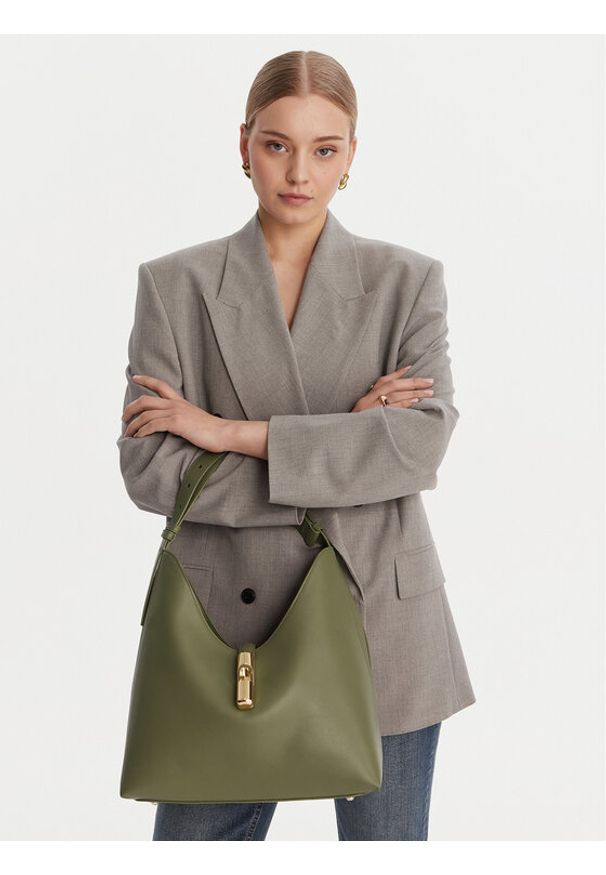 Furla Torebka Goccia M WB01499 BX3104 KH 4555S Zielony. Kolor: zielony. Materiał: skórzane