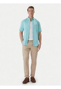 TOMMY HILFIGER - Tommy Hilfiger Koszula MW0MW42630 Turkusowy Regular Fit. Kolor: turkusowy. Materiał: bawełna #3