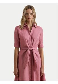 Lauren Ralph Lauren - LAUREN RALPH LAUREN Sukienka koszulowa 200905667017 Różowy Regular Fit. Kolor: różowy. Materiał: len. Typ sukienki: koszulowe #5