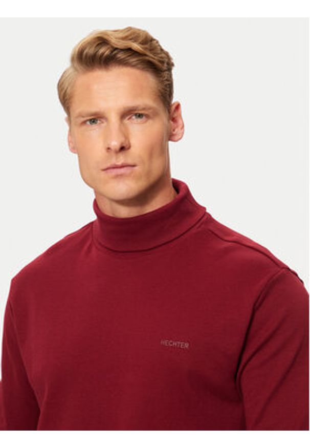 Hechter Paris Golf 75001 142905 Czerwony Regular Fit. Typ kołnierza: golf. Kolor: czerwony. Materiał: bawełna
