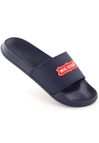 Big-Star - Klapki męskie sportowe granatowe Big Star OO174029. Okazja: na co dzień, na plażę. Kolor: niebieski. Materiał: materiał. Styl: sportowy #1