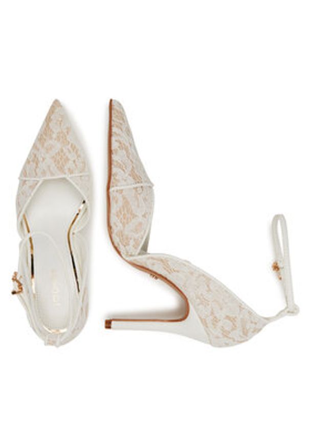 DeeZee Szpilki PX096 01 Biały. Kolor: biały. Materiał: materiał. Obcas: na szpilce