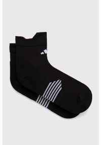adidas Performance skarpetki. Kolor: czarny. Materiał: skóra, materiał #1