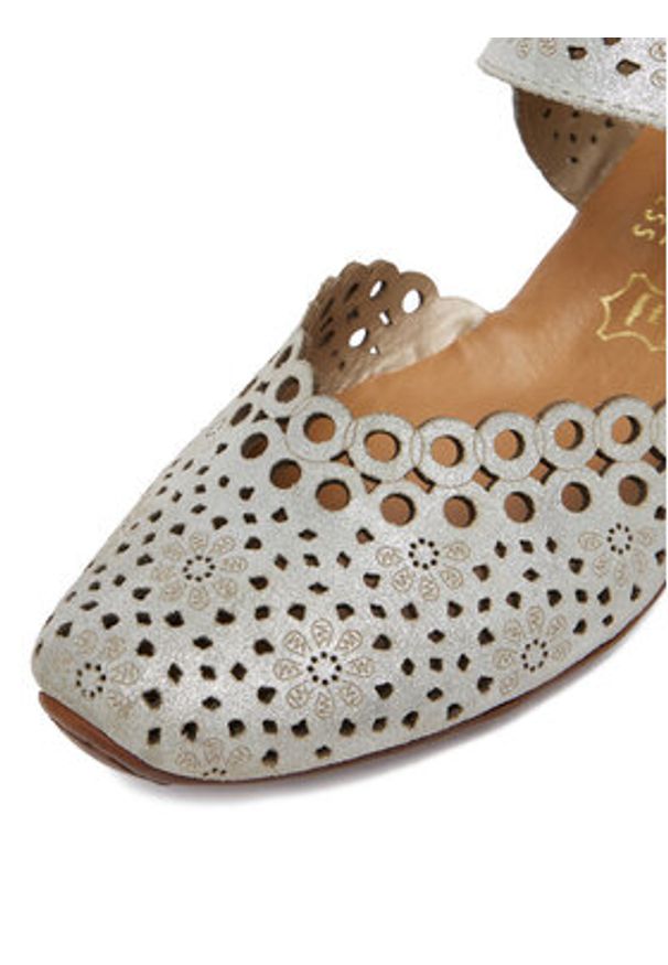 Rieker Półbuty 43753-90 Srebrny. Kolor: srebrny. Materiał: skóra, zamsz