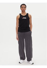 Fila Tank top Lirey FAM0919 Czarny Slim Fit. Kolor: czarny. Materiał: bawełna