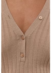 Miss Sixty Sweter wełniany damski kolor brązowy. Kolor: brązowy. Materiał: wełna. Długość rękawa: długi rękaw. Długość: krótkie #5