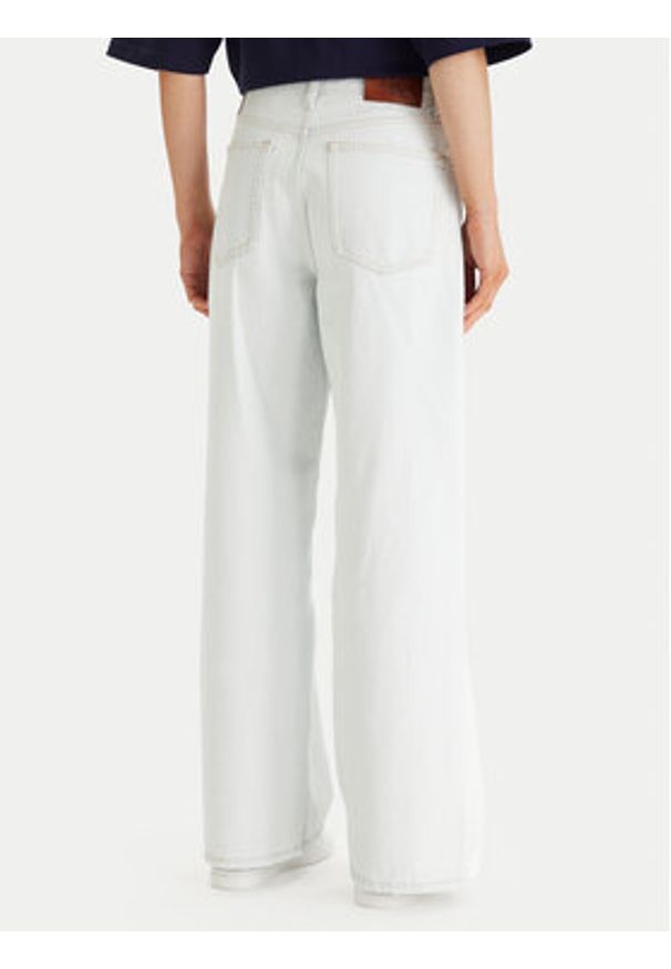 Calvin Klein Jeans Jeansy LV047F738G Biały Wide Leg. Kolor: biały