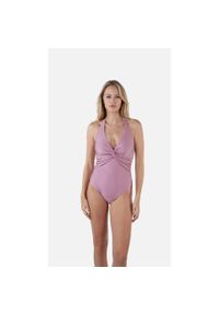Damski kostium kąpielowy 1-częściowy Barts Isla Halter Shaping. Kolor: fioletowy