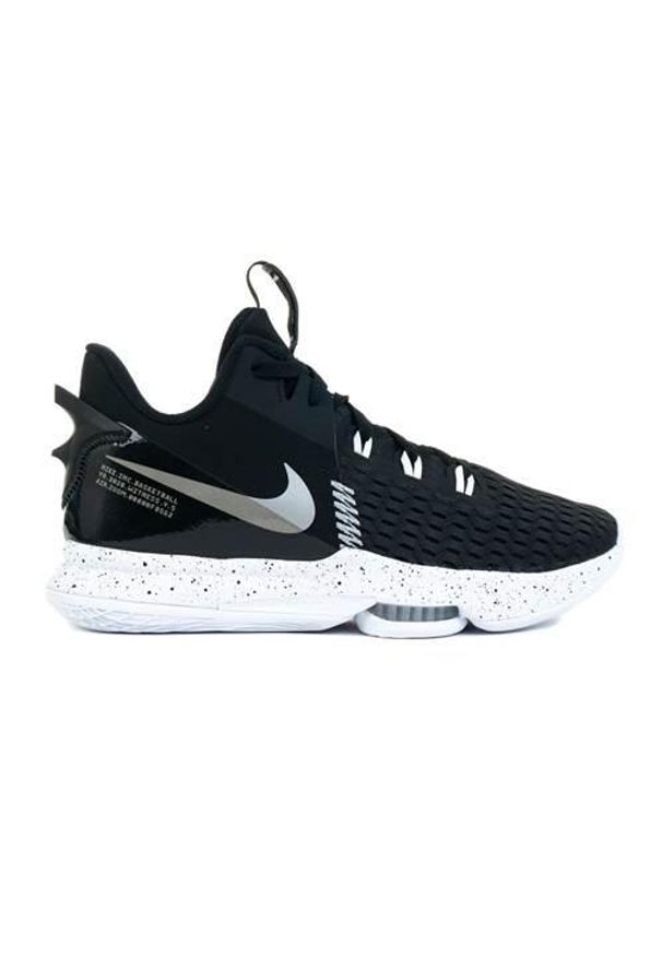 Buty koszykarskie męskie Nike Lebron Witness 5. Zapięcie: sznurówki. Kolor: czarny, wielokolorowy. Materiał: materiał, tkanina, syntetyk. Szerokość cholewki: normalna. Sport: koszykówka