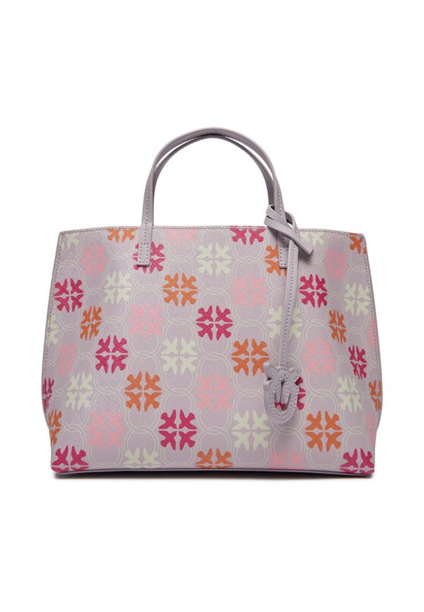 Pinko Torebka Carrie Shopper Classic PE 24 PLTT 102833 A1EM Fioletowy. Kolor: fioletowy. Materiał: skórzane